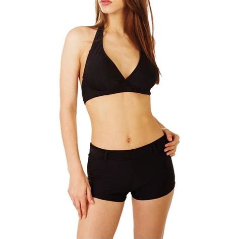 Maillot de Bain Femme Bikini Balconnet Shorty Noir Noir Cdiscount Prêt à Porter