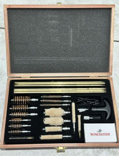 Winchester Universal Gun Cleaning Kit 40 Piece Wood Case EBay