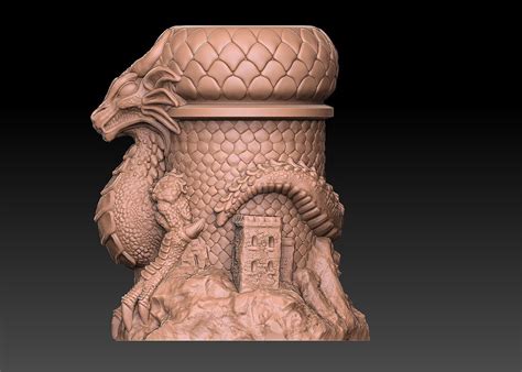 3D модель дракона для изготовления силиконовой формы | Пикабу