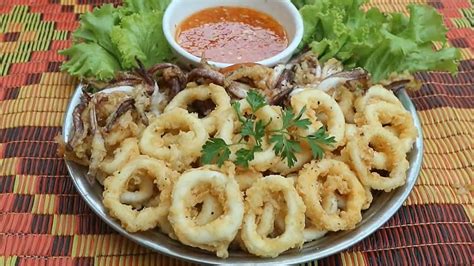 Village Cooking Calamares Crispy Fried Squid Rings Youtube