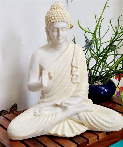 Buy Rvs Beautiful Polyresin Sitting Dhyan Buddha Idol Statue Lord