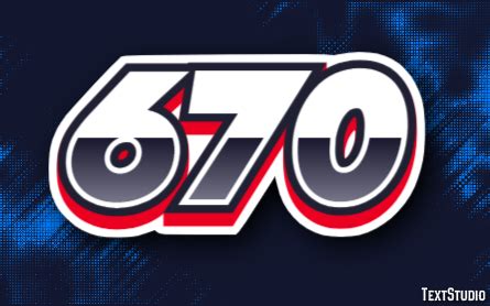 670 Text Effect and Logo Design Number