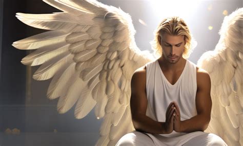 Archangel blonde man praying by João Paulo Playground