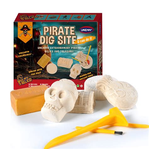 Gai Archaeological Pirate Digging Toy Set, 5 Pack Plaster Blocks ...