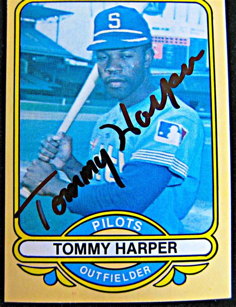 Tommy Harper Autographed Seattle Pilots Card Memorabilia Center