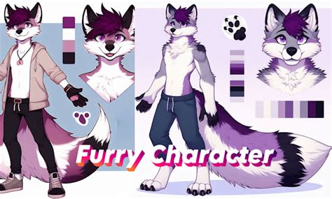 draw  anime art pfp furry fursona ref sheet avatar nsfw art style