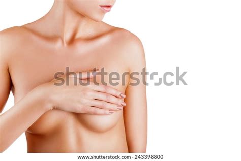 Beautiful Woman Covering Her Nude Breast Stock Photo 243398800 Shutterstock