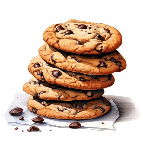 Delicious Chocolate Chip Cookies A Cabincore Fantasy Stock