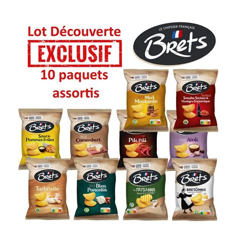 Chips Brets Bacon Grille 125g 10 Paquets