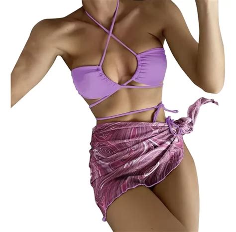 Juego De Traje De Ba O Bikini Para Mujer Piezas Mercadolibre
