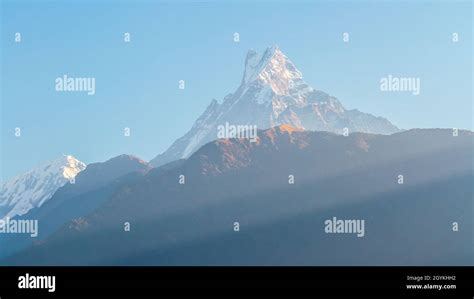 View Of Mount Machhapuchhre Annapurna Conservation Area Himalaya