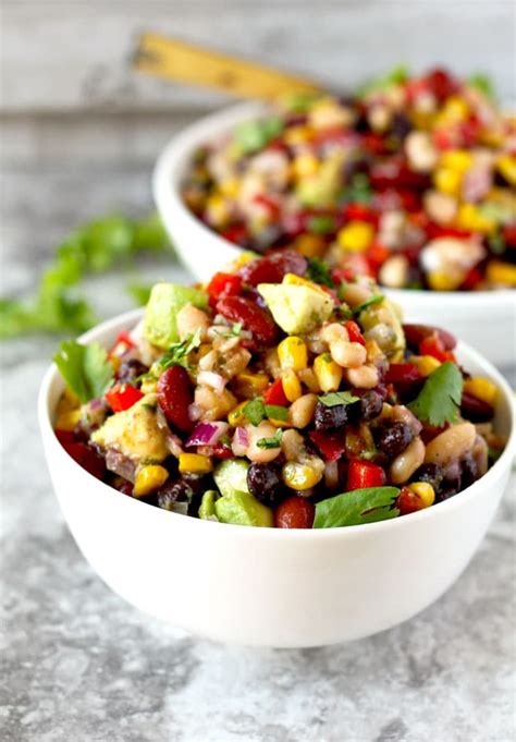 Mexican Three Bean Salad Recipe Lemon Blossoms