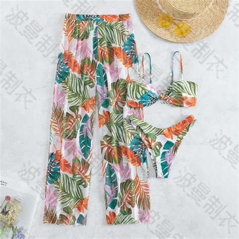 Green Cute Leaf Two Piece Bikini On Luulla