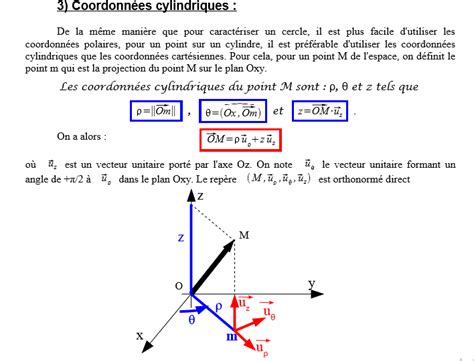 Cours M Canique G N Rale Coordonn Es Cylindriques