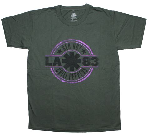 楽天市場Red Hot Chili Peppers LA 83 Tee 3 Charcoal Grey レッドホットチリペッパーズ TシャツLury