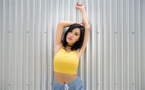Sports Model Portrait Wall Arms Up Tattoo Armpits Hair Clothing