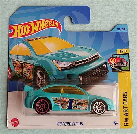 Hot Wheels Ford Focus Rs Sky Blue Hw Art Cars Perfect Birthday Etsy