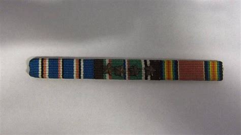 Ribbon Bar With U S Army Service Ribbons Works New York Historical