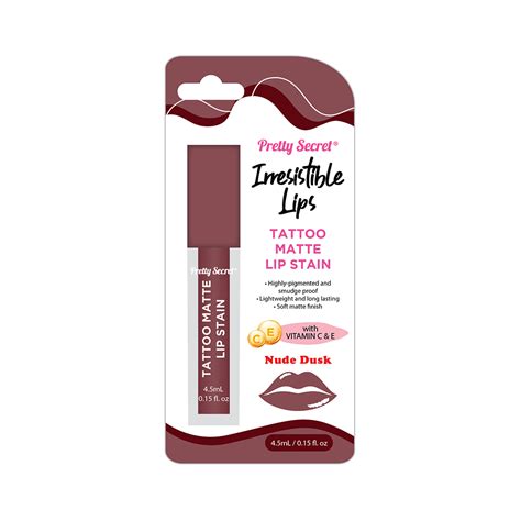 Pretty Secret Tattoo Matte Lip Stain Ml Nude Dusk Pretty Secret