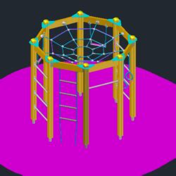 Веревочная паутина на детскую площадку с лестницами - Чертежи, 3D ...
