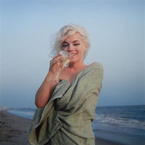 Marilyn Monroe Laughing Beach