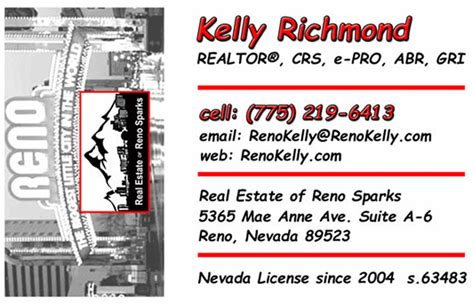 Reno Nevada Real Estate Reno Realty Kelly Richmond Realtor