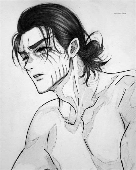 eren yeager attack  titan eren jaeger drawing sketch anime art