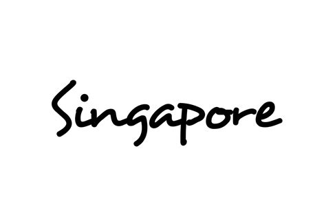 Singapore City Handwritten Word Text Hand Lettering Calligraphy Text
