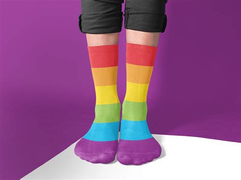 Calcetines Gay Pride Rainbow Bandera Del Orgullo LGBTQ LGBTQ Etsy