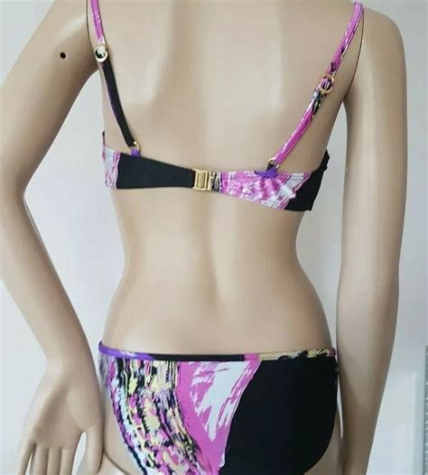 Zimmermann Swim Bikini Set Strappy Bra W Gold Ring Ab Gem