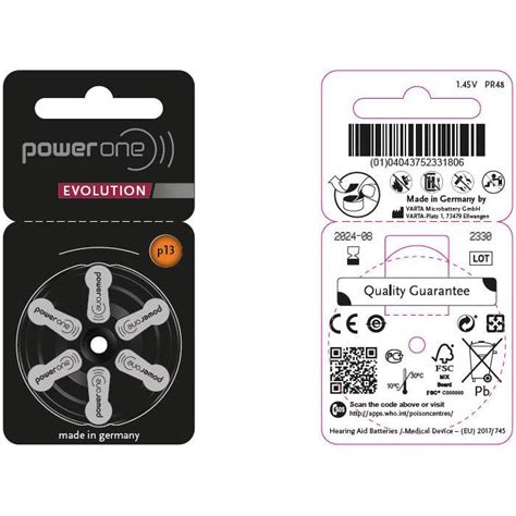 13er Premium Batterie für Hörgeräte power one Evolution - Hörkonzepte ...