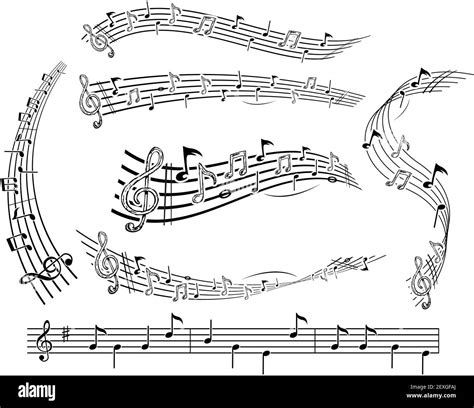 Music notes on music sheet Stock Photo - Alamy