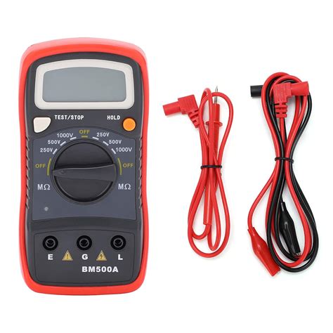 BM500A Digital Megohm Meter, 250V/500V/1000V Electronic Insulation ...