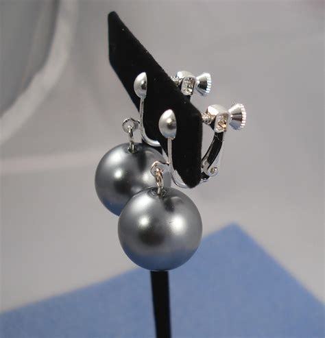 Dolivia Jewelry And More Large Gray Pearl Clip On Earrings