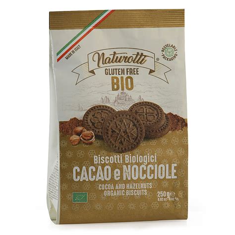 Biscotti Naturotti Con Cacao E Nocciole Senza Glutine Bio 250g Pasta