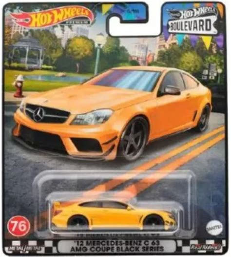 Hot Wheels Premium Boulevard 76 2012 Mercedes Benz C63 AMG Coupe Black Series Scale Hobbies Ltd