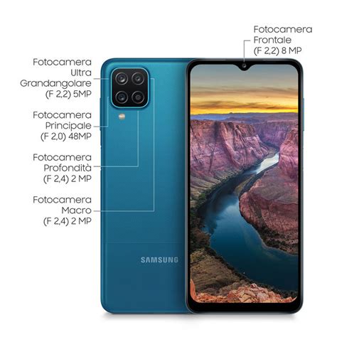 Samsung Galaxy A12 SM-A125F/DSN Blu 128GB di Memoria, RAM 4GB