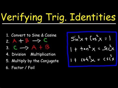 Free Video Verifying Trigonometric Identities From The Organic