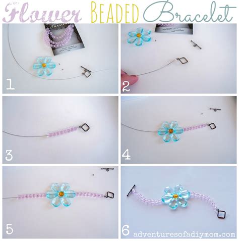 How To Make Flower Beaded Bracelets Adventures Of A Diy Mom