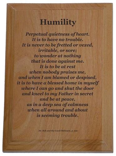 Humility Wooden Plaque Alcoholics Anonymous Recovery Ts And Slogan