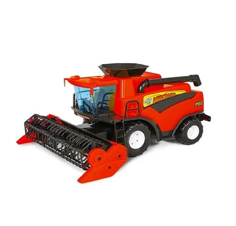 Colheitadeira Brinquedo - Brinquedo Infantil Colheitadeira Fazendeiro - Poliplac Vermelho - Casa Tom