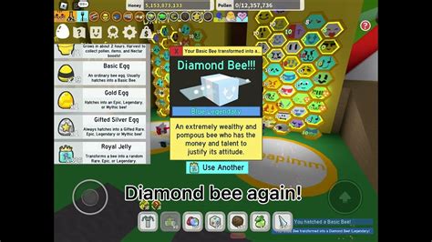 Getting Gifted Basic Bee From Basic Egg Bee Swarm Simulator Roblox