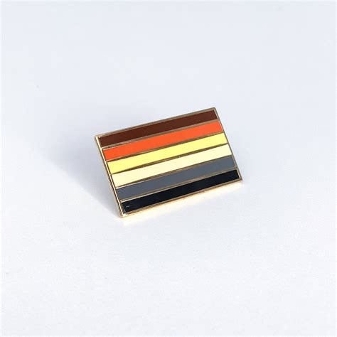 Bear Pride Flag Enamel Pin LGBTQ Pride Gay Pride Bear Gift Gay Pride Gift Coming Out Gift