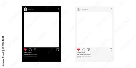 Instagram Post Story Feed Reel Template For Mockup Stock