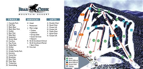 Bear Creek Ski & Recreation Area Trail Map | SkiCentral.com