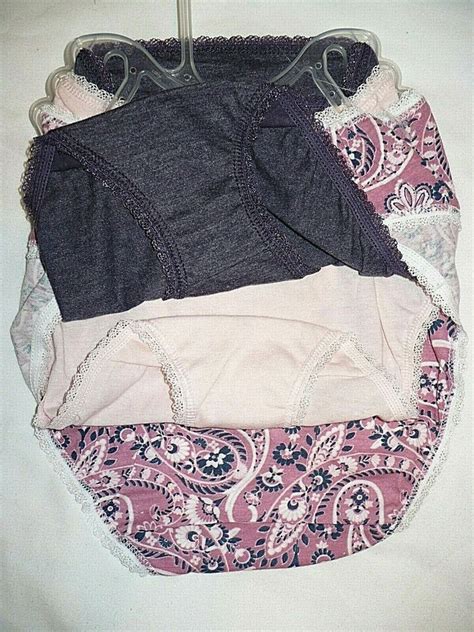 Secret Treasures Bikini Panties Pair Size X Small Paisley Purple Nude NEW EBay