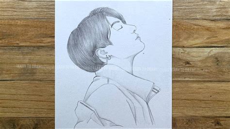 Pencil Sketch Drawing Of BTS (Jungkook) Drawing Tutorial, 52% OFF