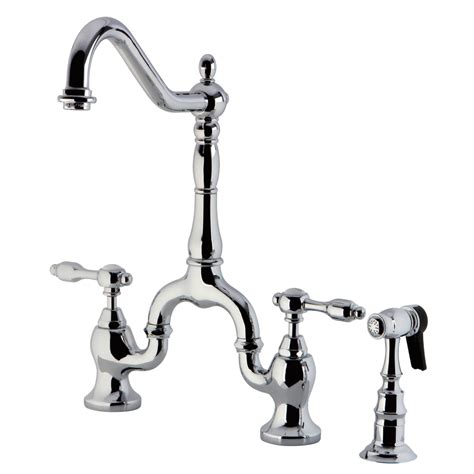 Historic Houseparts Inc Bridge Kitchen Faucets Kingston Brass Ks7751talbs Tudor Bridge