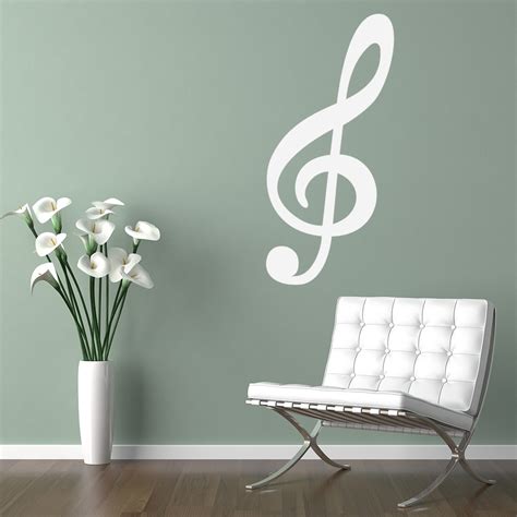 Treble Clef Print Wall Sticker Music Wall Decal Art EBay