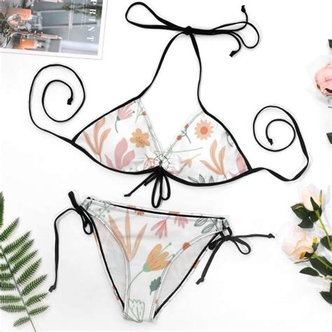 Personalized Plus Size String Bikini Set Print On Demand Dropshipping Interestprint
